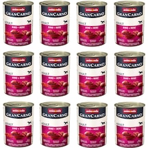 Animonda Gran Carno Sığır Ve Yürekli Köpek Konserve 400 G X 12 Adet