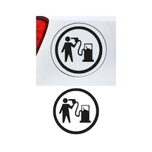 Yakıt Deposu Depo Kapağı Sticker, Oto Sticker 15x15 Cm