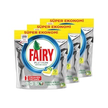 Fairy Platinum Limon Kokulu Bulaşık Makinesi Deterjanı Kapsülü 72 Yıkama X3 Adet