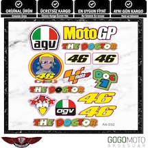 Gogo A4 Sticker Moto Gp 46 Rossi Tasarım