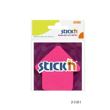 Hopax Stickn 70X70Mm Ok Şekilli Pembe Yapışkanlı Not Kağıdı