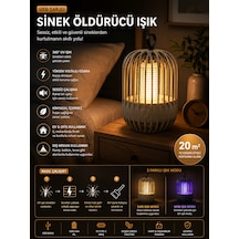 Usb Şarjlı Sinek Öldürücü Lamba 360 Uv Işıklı, 2 Işık Modlu, Sessiz Ve Taşınabilir