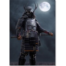 Cakasepetim Ay Savaşçısı Japon Savaşçı Ahşap Mdf Tablo