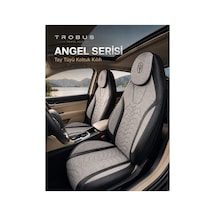 Kia Venga 2012-2015 Uyumlu Angel Serisi Gri Siyah Oto Koltuk Kılıfı