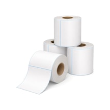 Termal Kargo Barkod Etiketi A Kalite Su-yağ-ısı Dayanımlı 3 Katmanlı Korumalı 100x100 Mm, Adet, 2000, 4 1