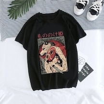 Noıssey Kırmızı Etiket Gala Unisex Totoro Stüdyo Ghibli Goth T-shirt Model76 17033 Siyah