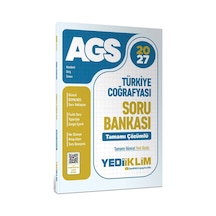 Yediiklim Yayınları 2027 Meb Ags Türkiye Coğrafyası Tamamı Çözümlü Soru Bankası