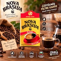 Nova Brasilia Klasik Öğütülmüş Filtre Kahve 200 G Bulgaristan Kahvesi, Makine, Moka Pot, French Press İnce Öğütülmüş