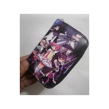 Owlbag Company Owl Bag Madoka Magica Siyah Desenli Tasarım Suni Deri Cüzdan Çok Renkli