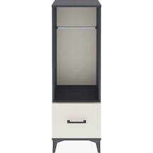 Arges Dolap Tek Raflı Tek Çekmeceli Tek Askılı 44x30x134 Antrasit-aytaşı Antrasit