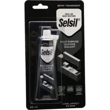 Selsil Tüp Silikon 50ml - Şeffaf Çok Renkli