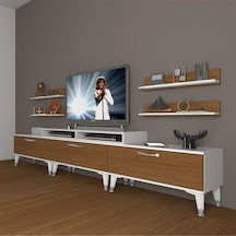 Decoraktiv Ekoflex 270r Slm Silver Tv Ünitesi Tv Sehpası Beyaz - Ceviz