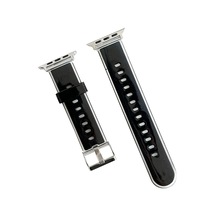 Movenchy Apple Watch 38mm Jelly Silikon Kordon - Siyah Açık Mor