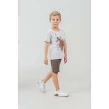 U.s. Polo Assn Kids U.s Polo Assn Erkek Çocuk Kahverengi Bermuda Takım Us2472-c-v2 Vizon