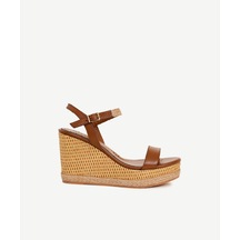 Yargıcı İnce Bantlı Dolgu Espadril 25ykay4080x 057 Kahverengi