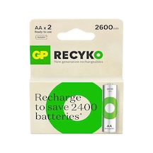 Gp Recyko 2700 Serisi 2600 Mah Nimh Aa Kalem Boy 2'li Şarjlı Pil