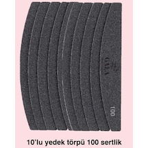 Gala Kıvrımlı Model Uyumlu Yedek Törpü 10'lu 100 Grit