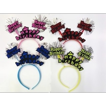 Mey İthalat Happy Birthday Neon Renk Doğum Günü Tacı 12 Adet -