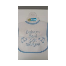 My Baby Kumsal Su Geçirmez Babam Beni Çok Seviyor Baskılı Bebek Mama Önlüğü