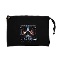 Hypocrisy Worship Siyah Clutch Astarlı Cüzdan / El Çantası Siyah
