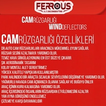 Renault 12 Toros Sedan Ferrous Cam Rüzgarlığı 4lü