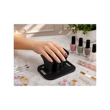 Veriqo 3d Manikür Oje Sürme Standı 4 Parmak Destekli Nail Art Tırnak Bakım Aparatı Siyah