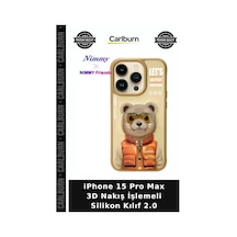 İphone 15 Pro Max 3d Nakış İşlemeli Silikon Kılıf 2.0 Telefon Stil Cep Aksesuarı Cihaz Koruma çok renkli