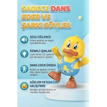 Dans Eden Şarkı Söyleyen Haraketli Elli Ve Ayaklı 17 Cm Işıklı Sesli Eğitici Öğretici Oyuncak Ördek