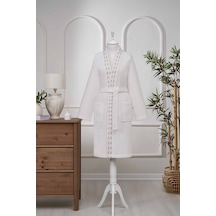 Özdilek Sculpted Kimono Bornoz L Beden Krem