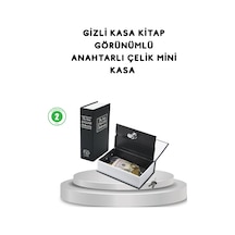Gizli Kitap Kasa Metal Gövdeli, Anahtarlı
