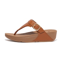 592 Light Tan Terlik Kadın Diğer Es8-592 /090 Fitflop Lulu Adjustable Leather Toe-posts Acı Kahverengi