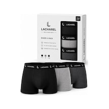 Ac&Co / Altınyıldız Classics Erkek 9'lu İç Giyim Seti Pamuklu 3 Boxer 6 Çorap Çoklu Paket - Siyah - Füme - Gri - Beyaz Çok Renkli