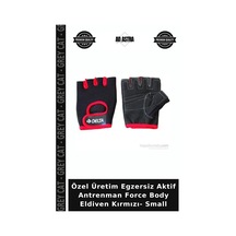 Özel Üretim Egzersiz Aktif Antrenman Force Body Eldiven Kırmızı- Small