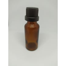 20Ml Cam Amber Şişe İçten Damlatmalı Kapak (10 Adet)