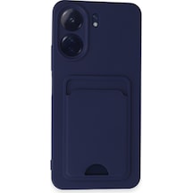 Xiaomi Redmi 13c Uyumlu Kılıf Kelvin Kartvizitli Silikon - Lacivert