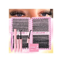 Takma Kirpik Seti, 800 Adet Demet Kirpik, Yapıştırıcı, Sabitleyici, Remover, Cımbız, 30-40-60-80 D