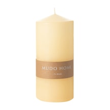 Mudo Home Sütun Mum Krem 7x15cm Ekru