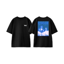 Thewert Queen Made In Heaven Tasarım Sırt Baskılı Pamuk Siyah Oversize T-shirt