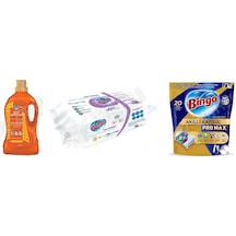 Bingo Giysi Şampuanı 4l + Yüzey Tem.havlusu 96'lı + Tablet Pro 20'li 3'lü Set Diğer