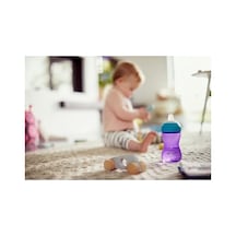 300 Ml Yumuşak Uçlu Alıştırma Bardağı, Mor Renk Açık Mavi