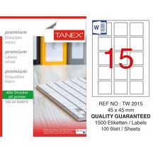 Tanex Etiket Tw-2015 45X45MM
