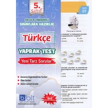 Bulut Eğitim Ve Kültür Yayınları / 5. Sınıf Türkçe Yaprak Test