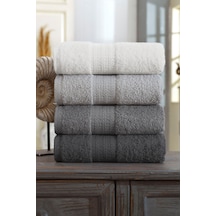 Elart Rainbow Havlu Seti Pamuklu 4 Adet 50x90 Cm Antrasit Antrasit