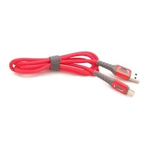 Usb-a To Type-c, 5 Amper Şarj Ve Data Veri Kablosu, Örgülü Ve Hızlı, Kırmızı, 1 Metre,