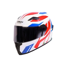 Sway Sw 820 Dakar 2 Full Face Kask Açık Mavi - Beyaz