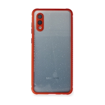 Galaxy A02 Kılıf Miami Şeffaf Silikon - Kırmızı Çok Renkli