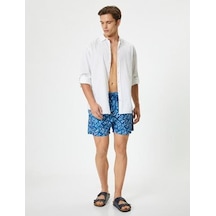 Koton Shorts-lacivert Desenli Lacivert