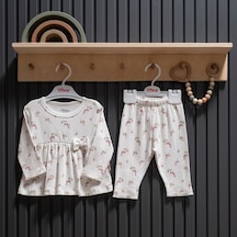 Tiffany Baby & Kids Tiffany Baby Purple Grape Theme Pijama Takımı 47094 Ekru