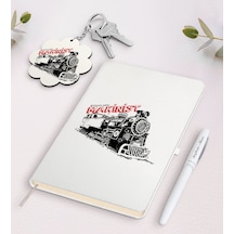 Kişiye Özel Makinist Beyaz Defter Kalem Ve Anahtarlık Seti
