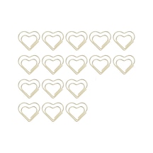 Honmex 50 Adet Gümüş电镀 Kalp Şekilli Büro Klipsi - Düğün Dekorasyonu, Kraft Çalışmaları Ve Belgeler İçin Altın/pembe Altın Seçenekli